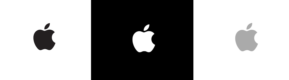 Design do logotipo da Apple em preto