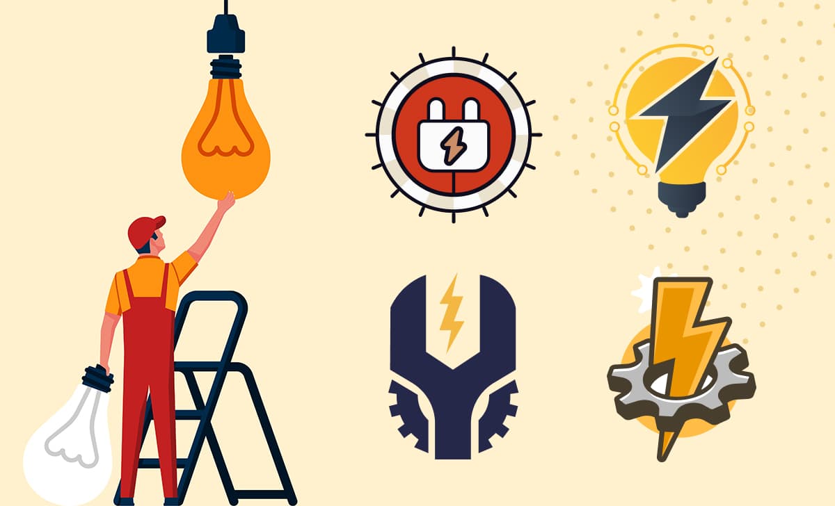 10 Ideias Criativas de Logotipo para Eletricistas e Como Criar o Seu Próprio