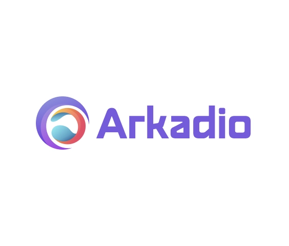 Logotipo moderno de tecnologia com círculo abstrato em degradê