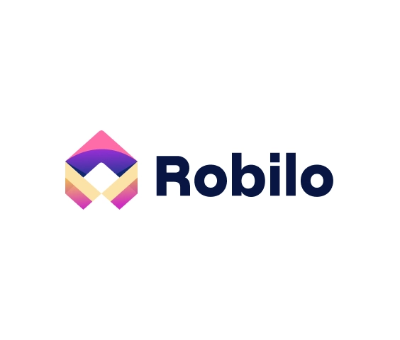 Logotipo empresarial geométrico colorido