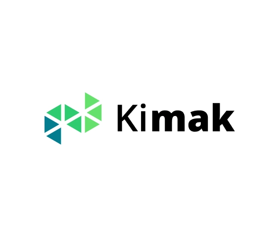 Logotipo empresarial abstrato geométrico verde