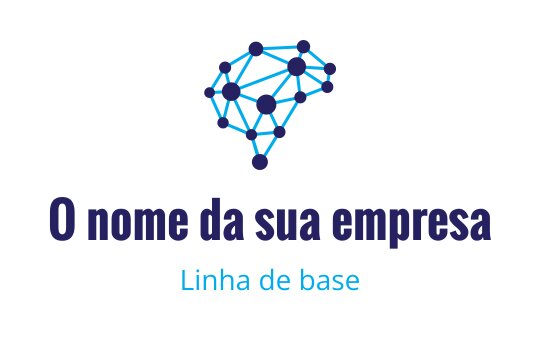 Design de logo moderno com um cérebro conectado em azul e roxo