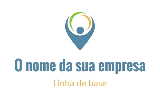 Design de logo moderno com um marcador de localização e figura humana abstrata
