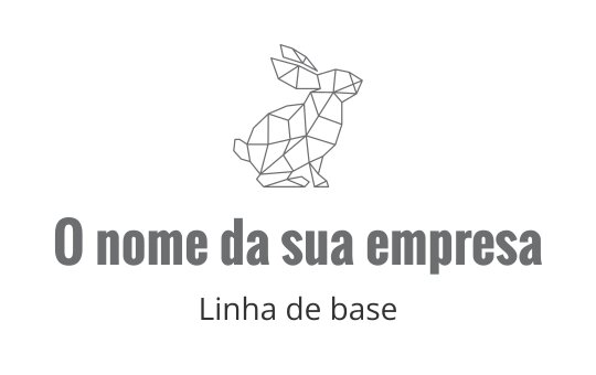 Logo de coelho geométrico em estilo minimalista