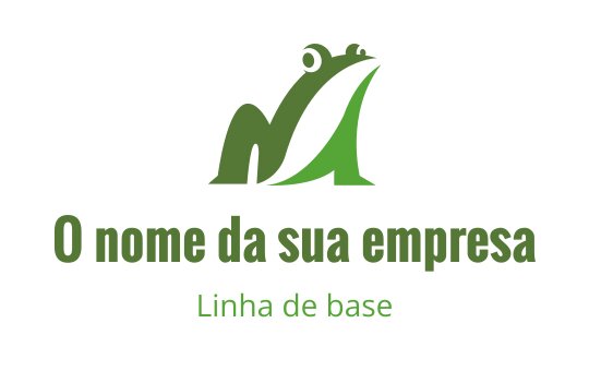 Logo de sapo verde moderno com um estilo minimalista e elegante
