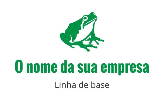 Design de logo de sapo verde moderno com aparência divertida e amigável