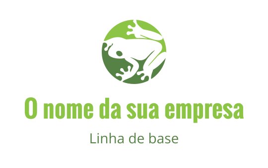 Design de logo de uma rã verde moderna dentro de uma forma circular