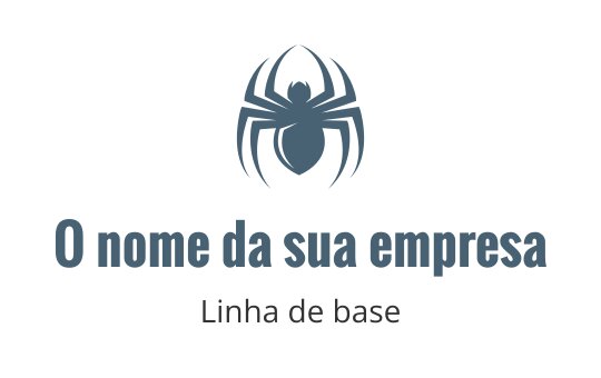 Design de logo moderno de aranha em tons de azul e cinza