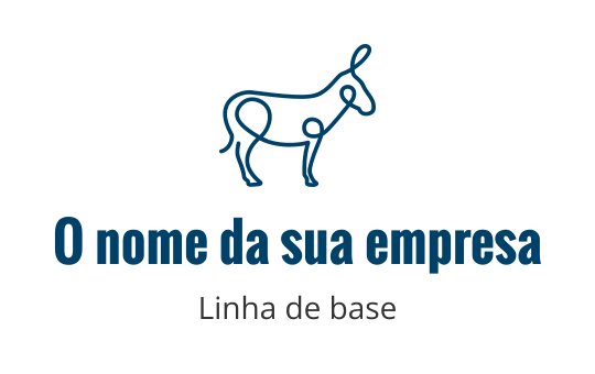 Logo design minimalista em arte de linha azul de uma vaca