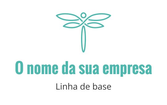 Design de logo de libélula elegante em azul-petróleo com estilo moderno