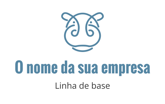 Logo design com arte linear divertida apresentando um rosto de animal estilizado