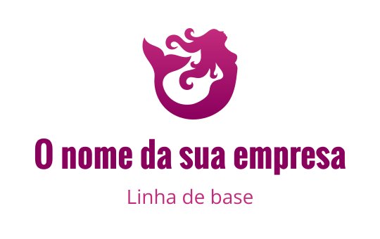 Design de logo de sereia elegante em tons vibrantes de rosa