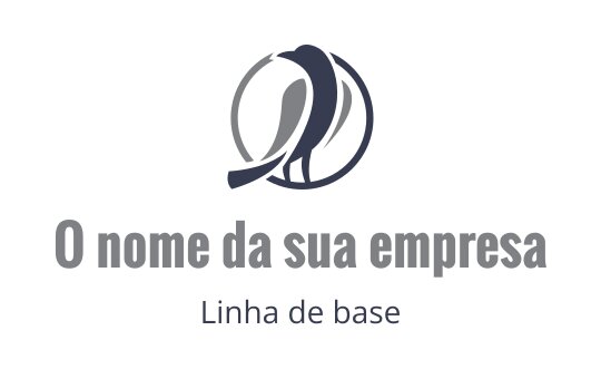 Design de logo elegante com um pássaro dentro de um contorno circular