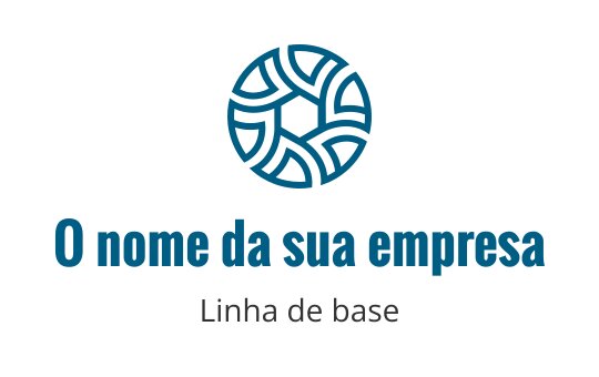 Design de logo circular moderno com linhas interconectadas e um centro hexagonal