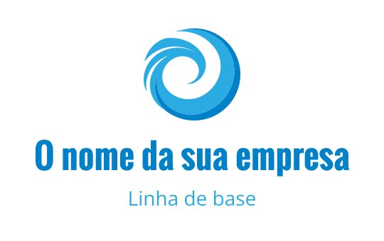 Design de logo moderno em azul com elementos de movimento dinâmico