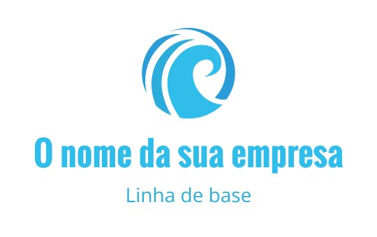 Design de logo moderno em azul com curvas fluidas