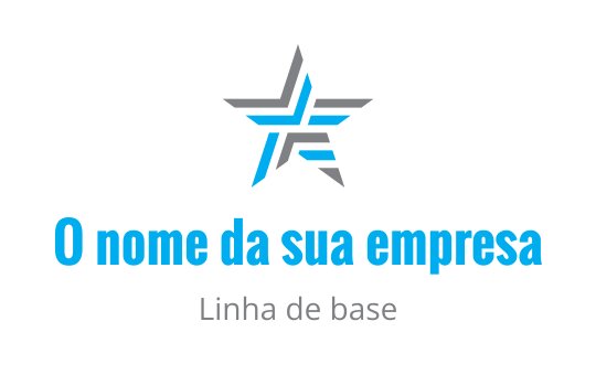 Design de logo moderno de estrela com elementos geométricos azuis e cinzas
