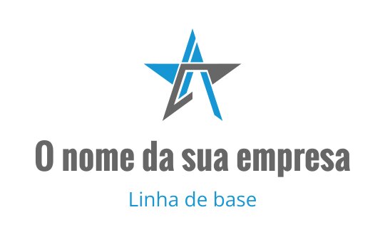 Design de logo moderno de estrela com elementos azuis e cinzas