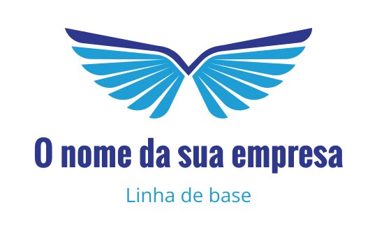 Design de logo de asa azul elegante com uma sensação moderna e dinâmica