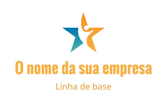 Design de logo colorido com uma figura dinâmica no centro