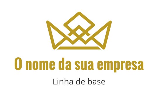 Design de logo de coroa elegante em dourado com acentos geométricos