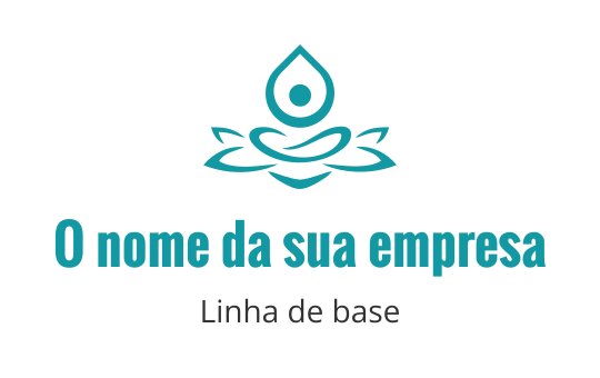 Design de logo elegante com uma gota d'água acima de uma flor de lótus