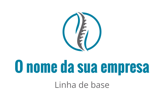 Design de logo moderno com uma coluna estilizada dentro de um contorno circular