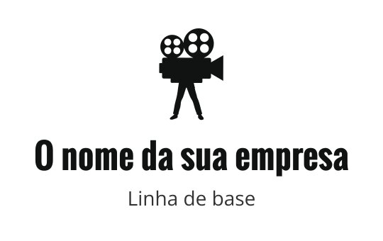 Logo de câmera de filme com um carretel clássico e tipografia ousada