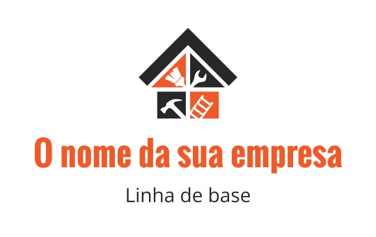 Design de logo moderno com uma casa e ferramentas em cores vibrantes
