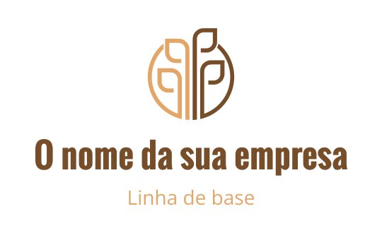 Design de logo elegante com uma árvore estilizada e folhas arredondadas