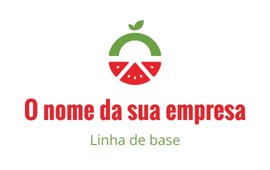Design de logo colorido com uma fatia de melancia e uma folha verde