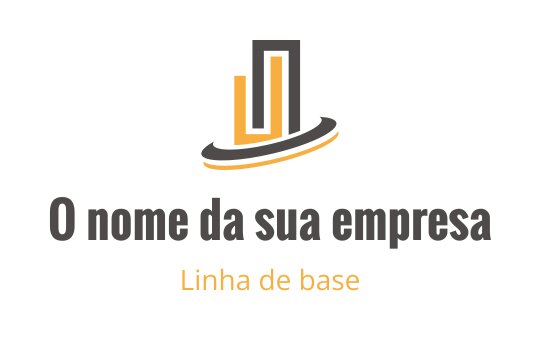 Design de logo moderno com formas abstratas em preto e laranja