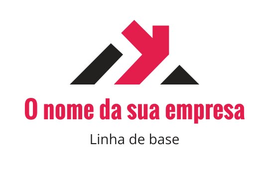 Design de logo dinâmico com formas de montanha em vermelho e preto