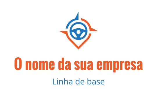 Design de logo moderno com um volante dentro de uma forma de bússola