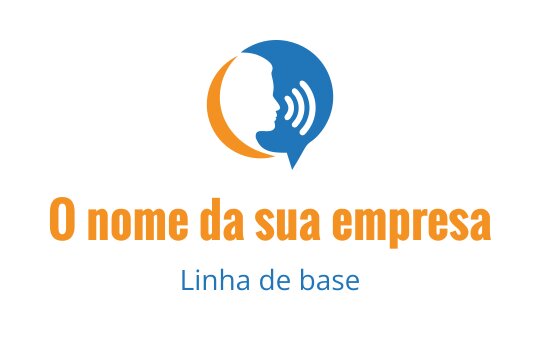 Design de logo moderno com silhueta de perfil e elementos de balão de fala