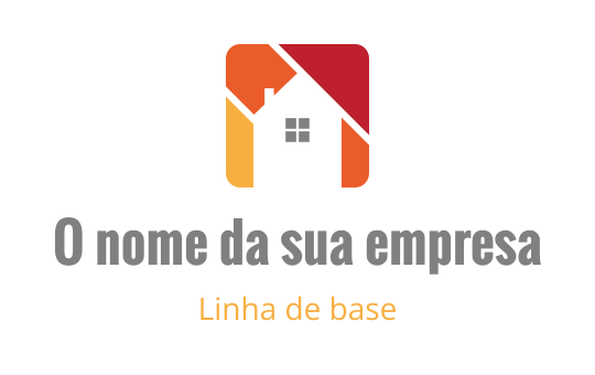 Design de logo moderno com silhueta de casa e fundo em gradiente