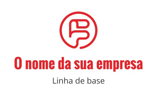 Logo moderno em vermelho e preto com letras estilizadas P e B