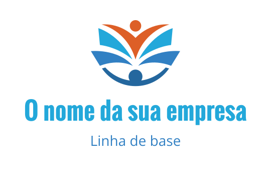 Logo colorido com uma figura estilizada e folhas abstratas