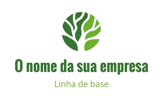 Design de logo moderno de árvore verde com ramos e folhas intrincados