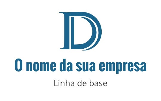 Design de logo moderno em azul com a letra "D" estilizada