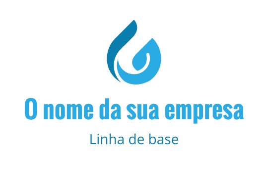 Design de logo moderno em azul com formas abstratas de gotas d'água