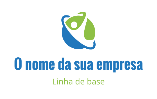 Design de logo moderno com uma figura estilizada dentro de uma forma de globo