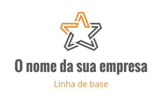 Design de logo moderno de estrela com elementos sobrepostos em laranja e cinza