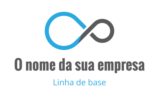 Design de logo moderno de infinito com elementos azuis e cinzas
