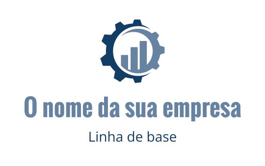 Design de logo moderno com elementos de gráfico de barras em tons de azul