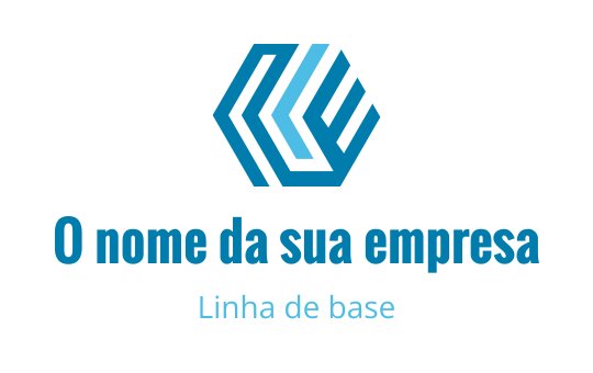 Design de logo hexagonal moderno com linhas azuis interligadas