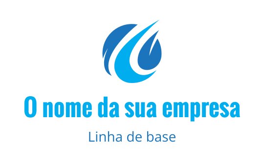 Design de logo moderno em azul com curvas fluidas