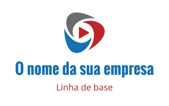 Design de logo dinâmico com um botão de play e cores em espiral