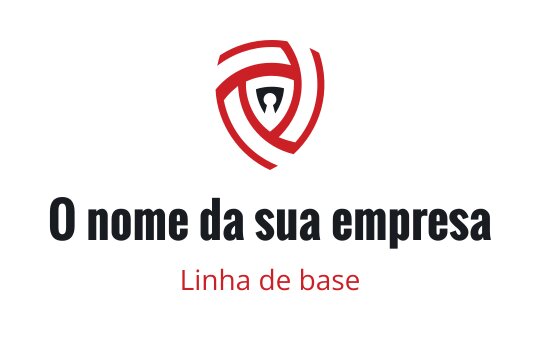 Design de logo de escudo ousado com elementos entrelaçados em vermelho e preto