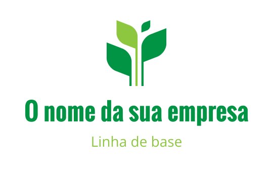 Design de logo moderno em verde com folhas estilizadas e fonte limpa